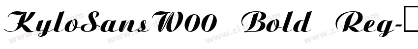 KyloSansW00 Bold Reg字体转换